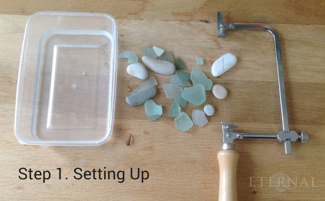 How to cut sea glass and stone with diamond wire