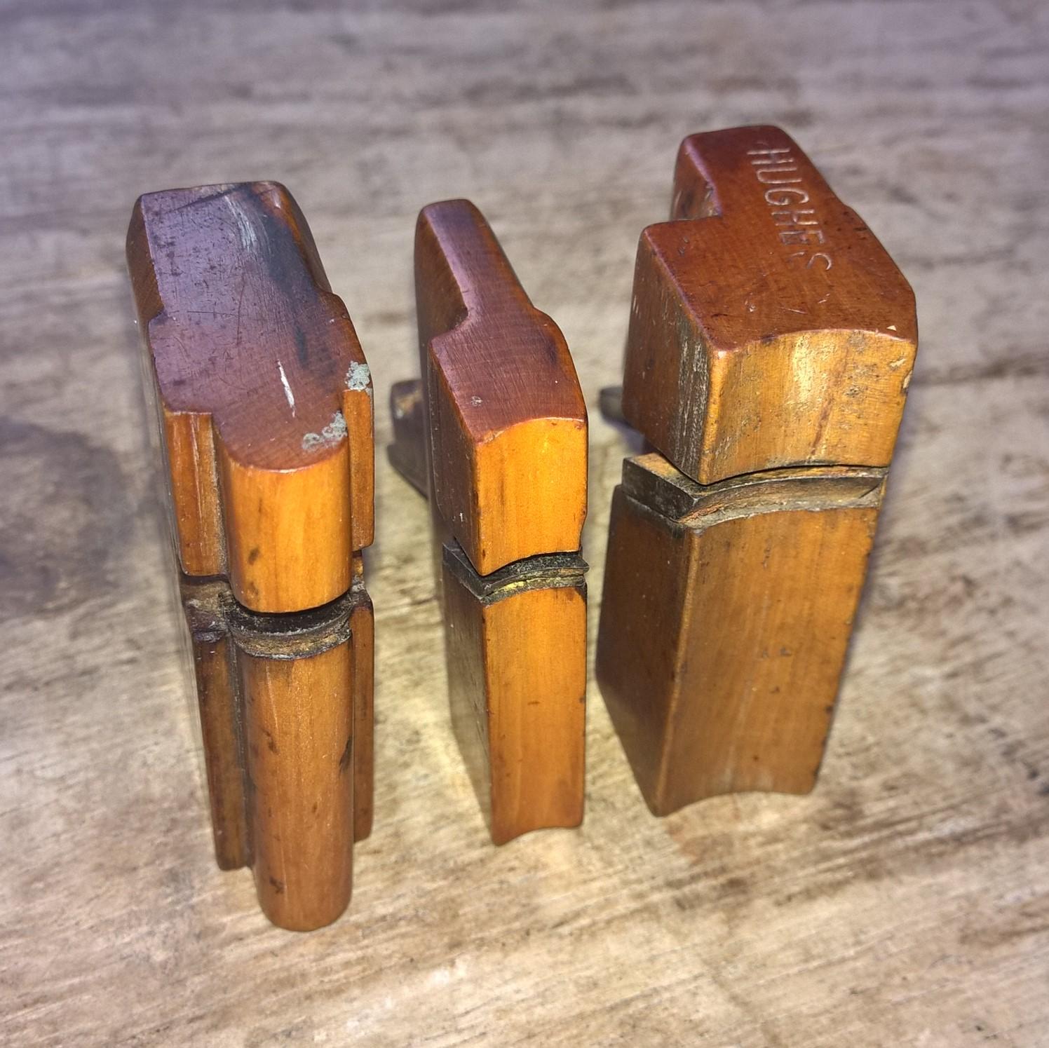 3 Scratch Carved Boxwood Thumb Planes